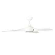 Millennium Lighting Hammerlin 52in 3-Blade LED Ceiling Fan | Transitional Matte White and Etched PC | Bedroom & Living Room | Model 1103LED-MWW-MWW