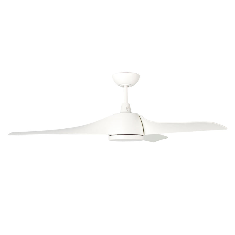 Millennium Lighting Hammerlin 52in 3-Blade LED Ceiling Fan | Transitional Matte White and Etched PC | Bedroom & Living Room | Model 1103LED-MWW-MWW