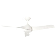 Millennium Lighting Hammerlin 52in 3-Blade LED Ceiling Fan | Transitional Matte White and Etched PC | Bedroom & Living Room | Model 1103LED-MWW-MWW