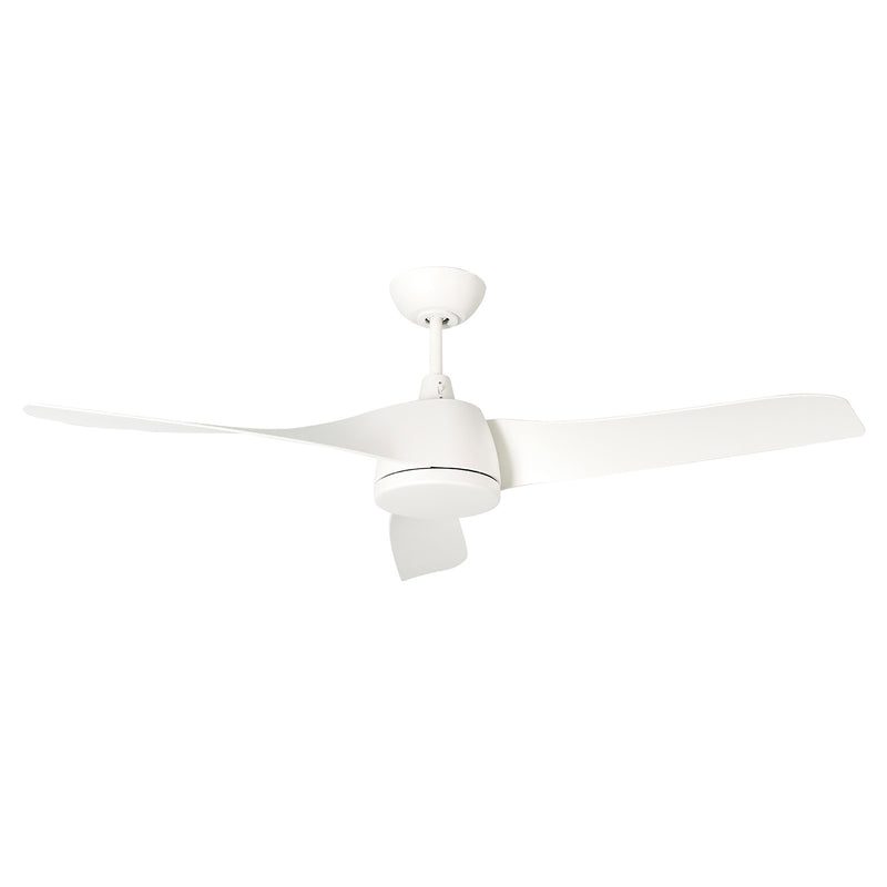 Millennium Lighting Hammerlin 52in 3-Blade LED Ceiling Fan | Transitional Matte White and Etched PC | Bedroom & Living Room | Model 1103LED-MWW-MWW