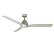 Millennium Lighting Kylpin 60in 3-Blade LED Ceiling Fan | Transitional Brushed Pewter and Etched Acrylic | Covered Patio | Model 1111LED-BP-BP