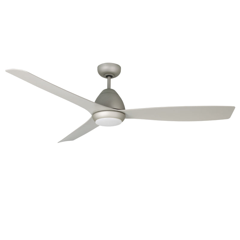 Millennium Lighting Kylpin 60in 3-Blade LED Ceiling Fan | Transitional Brushed Pewter and Etched Acrylic | Covered Patio | Model 1111LED-BP-BP