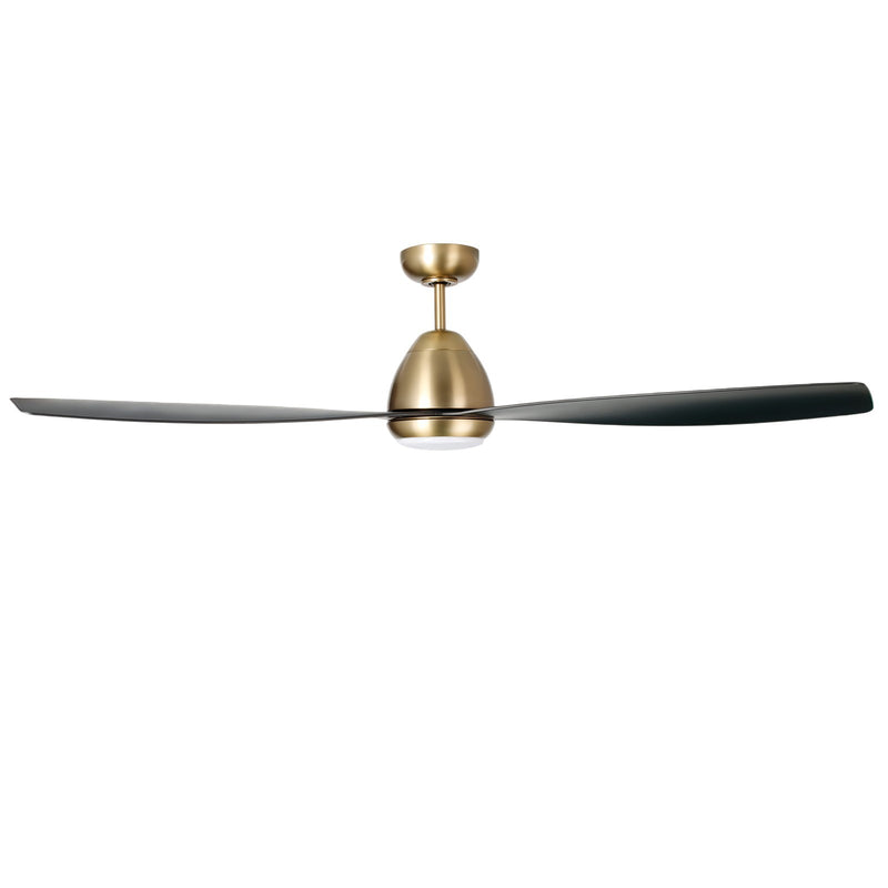 Millennium Lighting Kylpin 60in 3-Blade LED Ceiling Fan | Transitional Brass and Matte Black ABS | Bedroom & Living Room | Model 1111LED-BR-MBK