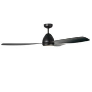 Millennium Lighting Kylpin 60in 3-Blade LED Ceiling Fan | Transitional Matte Black and Etched Acrylic | Bedroom & Living Room | Model 1111LED-MBK-MBK