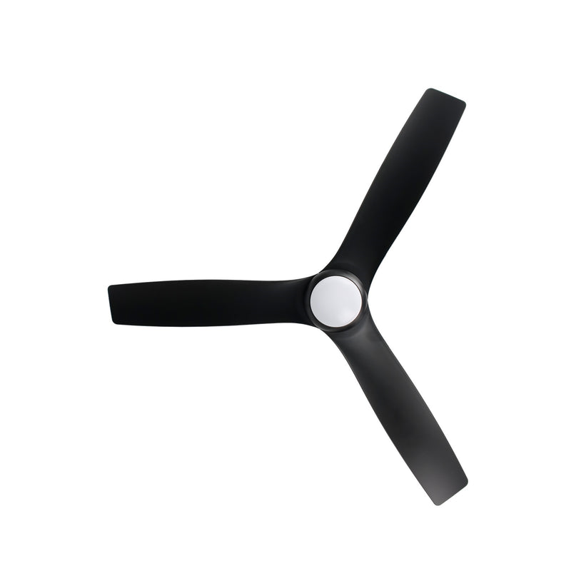 Millennium Lighting Kylpin 60in 3-Blade LED Ceiling Fan | Transitional Matte Black and Etched Acrylic | Bedroom & Living Room | Model 1111LED-MBK-MBK