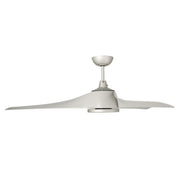 Millennium Lighting Hammerlin 60in 3-Blade Ceiling Fan | Transitional Brushed Pewter and Etched PC | Bedroom & Living Room | Model 1113LED-BP-BP