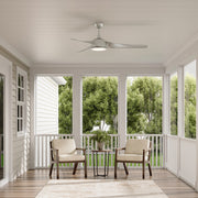 Millennium Lighting Hammerlin 60in 3-Blade Ceiling Fan | Transitional Brushed Pewter and Etched PC | Bedroom & Living Room | Model 1113LED-BP-BP