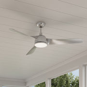 Millennium Lighting Hammerlin 60in 3-Blade Ceiling Fan | Transitional Brushed Pewter and Etched PC | Bedroom & Living Room | Model 1113LED-BP-BP