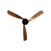 Millennium Lighting Hammerlin 60in 3-Blade Ceiling Fan | Transitional Matte Black and Walnut Etched PC | Bedroom & Living Room | Model 1113LED-MBK-WT