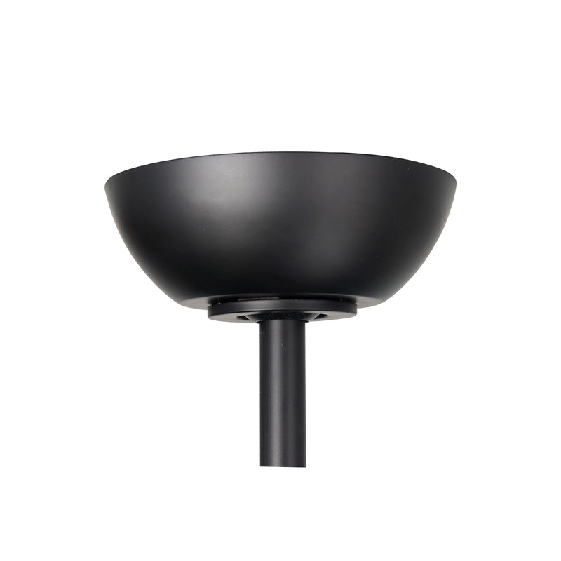 Millennium Lighting Hammerlin 60in 3-Blade Ceiling Fan | Transitional Matte Black and Walnut Etched PC | Bedroom & Living Room | Model 1113LED-MBK-WT
