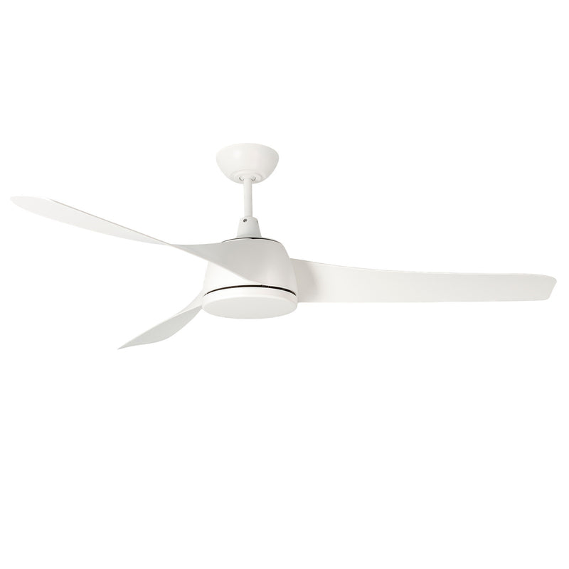 Millennium Lighting Hammerlin 60in 3-Blade LED Ceiling Fan | Transitional Matte White and Etched PC Lens | Living Room | Model 1113LED-MWW-MWW