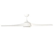 Millennium Lighting Hammerlin 60in 3-Blade LED Ceiling Fan | Transitional Matte White and Etched PC Lens | Living Room | Model 1113LED-MWW-MWW