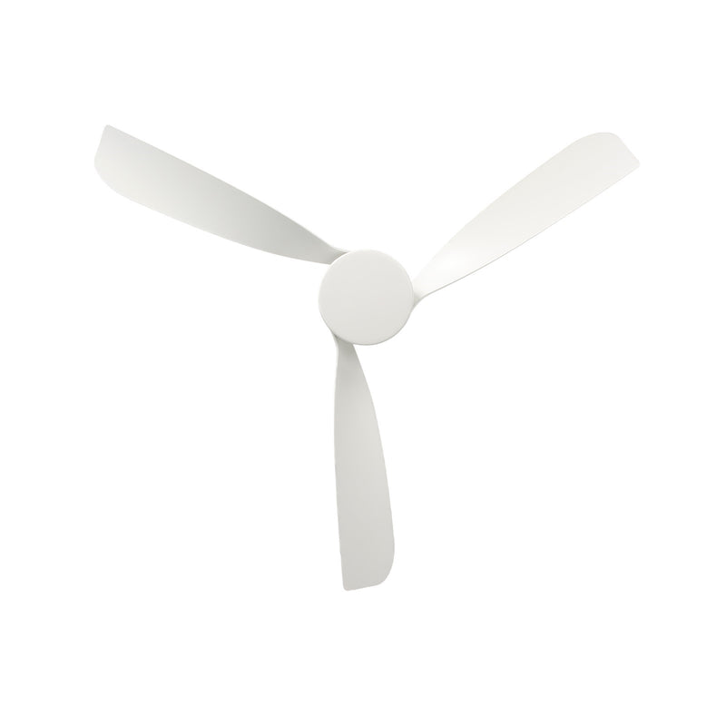 Millennium Lighting Hammerlin 60in 3-Blade LED Ceiling Fan | Transitional Matte White and Etched PC Lens | Living Room | Model 1113LED-MWW-MWW