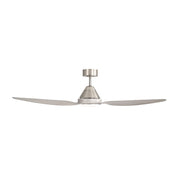 Millennium Lighting Karrston 54in 3-Blade LED Ceiling Fan | Transitional Brushed Nickel and Grey Acrylic Lens | Living Room | Model 1120LED-BN-GR