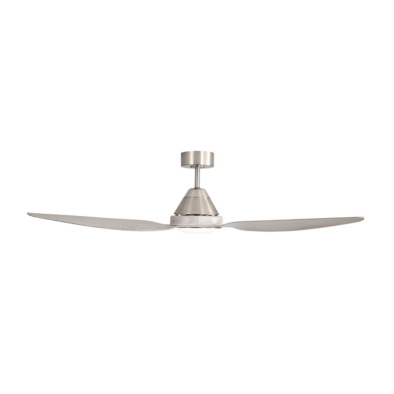 Millennium Lighting Karrston 54in 3-Blade LED Ceiling Fan | Transitional Brushed Nickel and Grey Acrylic Lens | Living Room | Model 1120LED-BN-GR