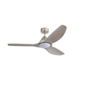 Millennium Lighting Karrston 54in 3-Blade LED Ceiling Fan | Transitional Brushed Nickel and Grey Acrylic Lens | Living Room | Model 1120LED-BN-GR