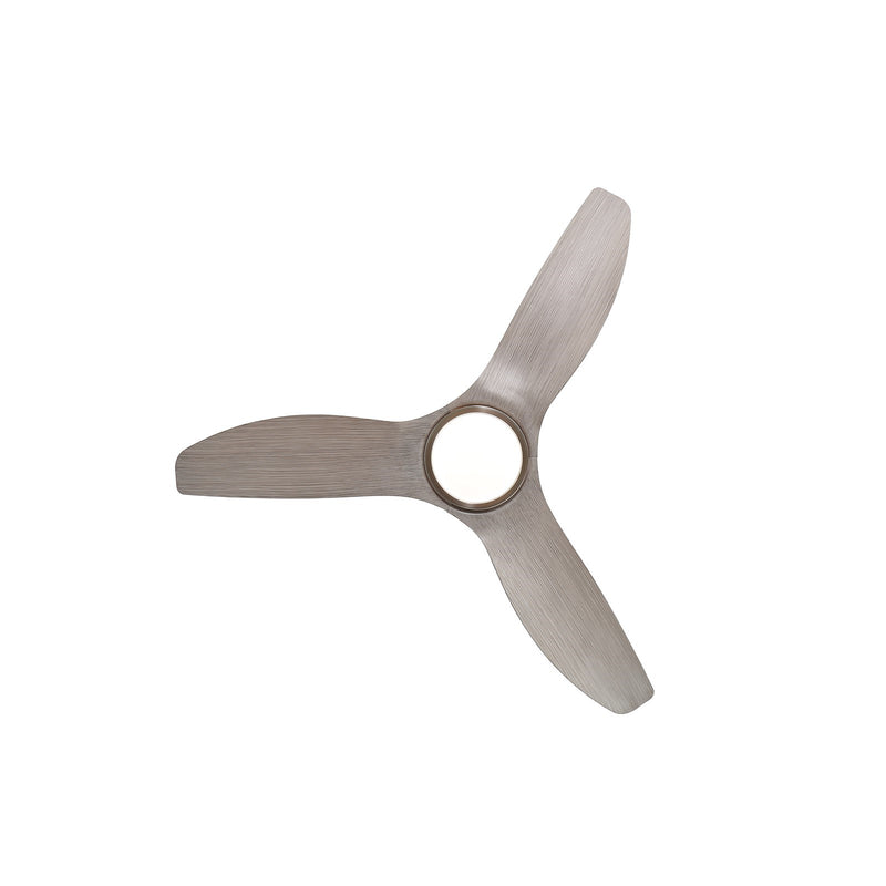 Millennium Lighting Karrston 54in 3-Blade LED Ceiling Fan | Transitional Brushed Nickel and Grey Acrylic Lens | Living Room | Model 1120LED-BN-GR