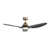 Millennium Lighting Karrston 54in 3-Blade LED Ceiling Fan | Transitional Brass and Matte Black Acrylic Lens | Living Room | Model 1120LED-BR-MBK