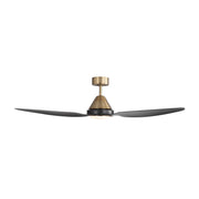 Millennium Lighting Karrston 54in 3-Blade LED Ceiling Fan | Transitional Brass and Matte Black Acrylic Lens | Living Room | Model 1120LED-BR-MBK