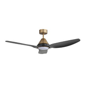 Millennium Lighting Karrston 54in 3-Blade LED Ceiling Fan | Transitional Brass and Matte Black Acrylic Lens | Living Room | Model 1120LED-BR-MBK