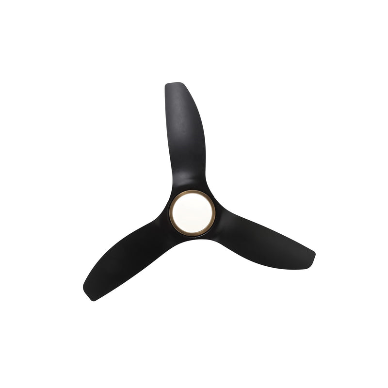 Millennium Lighting Karrston 54in 3-Blade LED Ceiling Fan | Transitional Brass and Matte Black Acrylic Lens | Living Room | Model 1120LED-BR-MBK