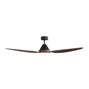 Millennium Lighting Karrston 54in 3-Blade LED Ceiling Fan | Transitional Matte Black and Walnut Acrylic Lens | Living Room | Model 1120LED-MBK-WT