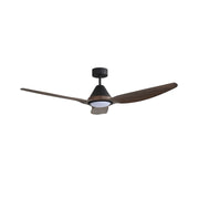 Millennium Lighting Karrston 54in 3-Blade LED Ceiling Fan | Transitional Matte Black and Walnut Acrylic Lens | Living Room | Model 1120LED-MBK-WT