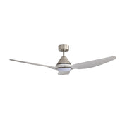 Millennium Lighting Karrston 60in 3-Blade Ceiling Fan | Transitional Brushed Nickel and Grey ABS | Bedroom & Living Room | Model 1121LED-BN-GR
