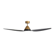 Millennium Lighting Karrston 60in 3-Blade Ceiling Fan | Transitional Brass and Matte Black ABS | Bedroom & Living Room | Model 1121LED-BR-MBK