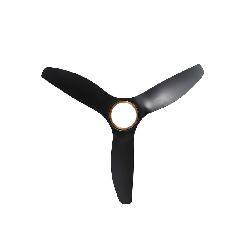 Millennium Lighting Karrston 60in 3-Blade Ceiling Fan | Transitional Brass and Matte Black ABS | Bedroom & Living Room | Model 1121LED-BR-MBK
