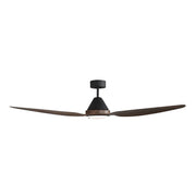 Millennium Lighting Karrston 60in 3-Blade Ceiling Fan | Transitional Matte Black and Walnut ABS | Bedroom & Living Room | Model 1121LED-MBK-WT