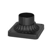 Millennium Lighting Pier Mount 5.75in Square Post Mount | Transitional Powder Coated Black Aluminum | Outdoor Column & Wall Base | Model 80010-PBK