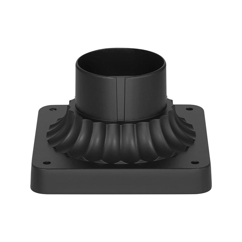 Millennium Lighting Pier Mount 5.75in Square Post Mount | Transitional Powder Coated Black Aluminum | Outdoor Column & Wall Base | Model 80010-PBK