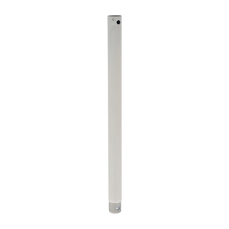 Millennium Lighting 24in Ceiling Fan Downrod | Traditional Matte White Steel | Bedroom & Living Room | 24 x 0.5 x 0.5 in | Model E24MWW