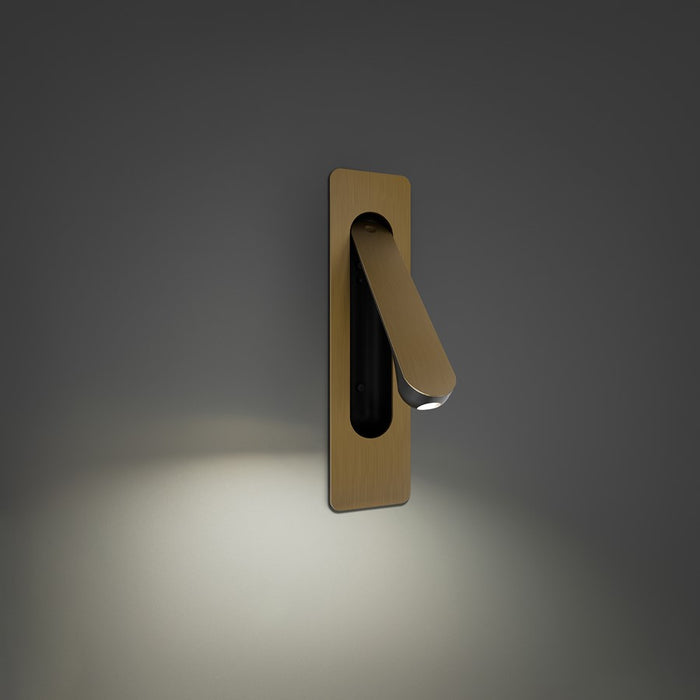 Modern Forms Line Up 1Lt 10" LED Reading Light, Aged Brass