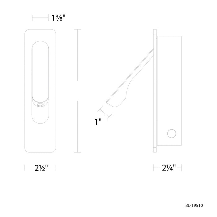 Modern Forms Line Up 1Lt 10" LED Reading Light, Black