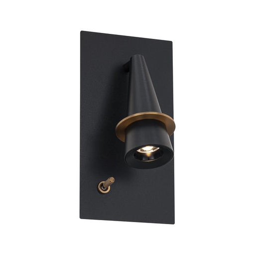 Modern Forms Wizard 10" LED Reading Light, Black Brass/Clear - BL-22510-BK-AB