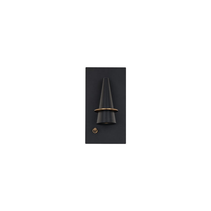 Modern Forms Wizard 10" LED Reading Light, Black Brass/Clear