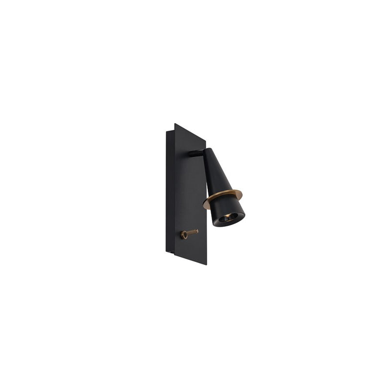 Modern Forms Wizard 10" LED Reading Light, Black Brass/Clear