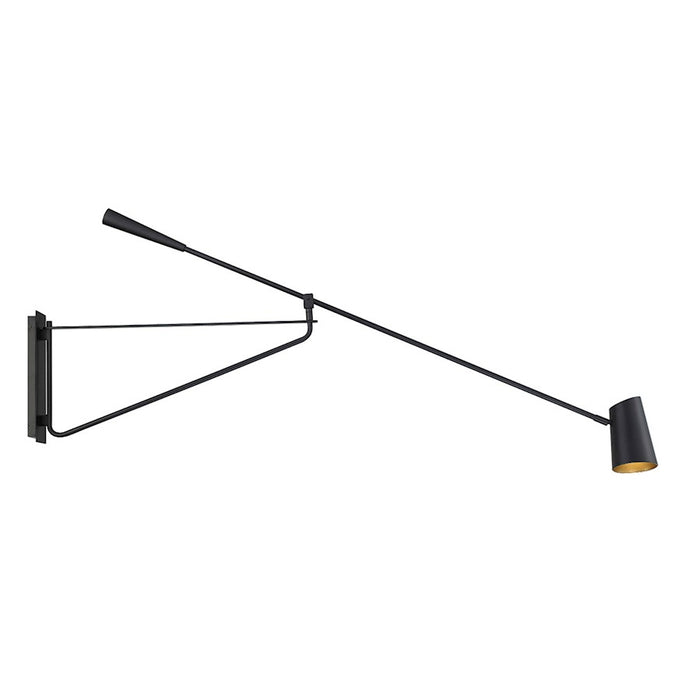 Modern Forms Stylus 1 Light 15" LED Swing Arm/3000K, Black Gold