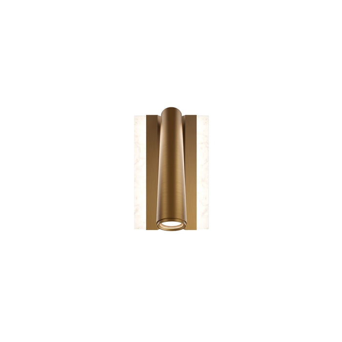 Modern Forms Ivery 1Lt 9" LED Reading Light, Brass/White/Alabaster