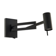 Modern Forms Gavel 1Lt 7" LED Swing Arm Light, Black/White - BL-44518-BK