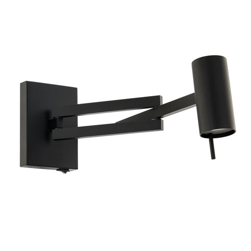 Modern Forms Gavel 1Lt 7" LED Swing Arm Light, Black/White - BL-44518-BK