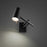 Modern Forms Gavel 1Lt 7" LED Swing Arm Light, Black/White