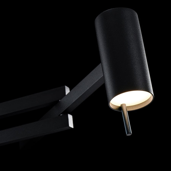 Modern Forms Gavel 1Lt 7" LED Swing Arm Light, Black/White