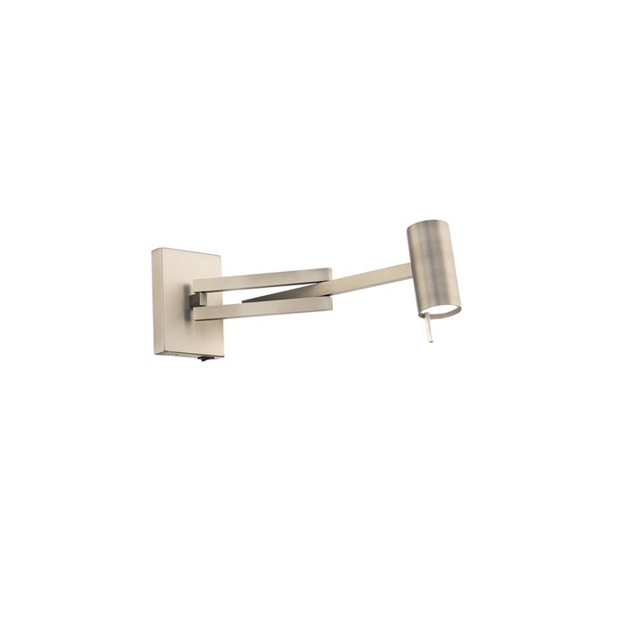 Modern Forms Gavel 7" LED Swing Arm Light, Brushed Nickel/White