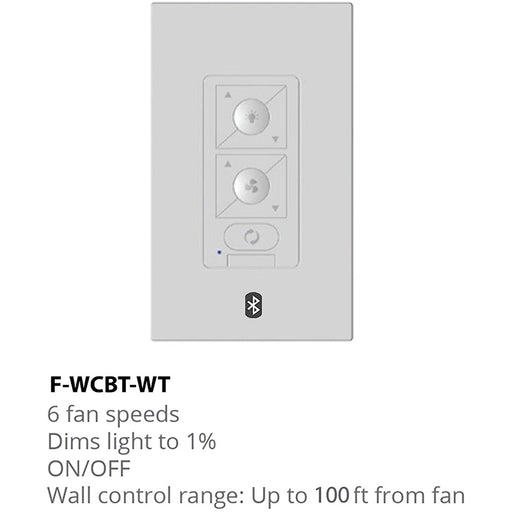 Modern Forms Ceiling Fan Wall Control/Single Pole Wallplate, White
