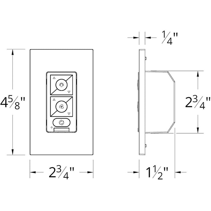 Modern Forms Ceiling Fan Wall Control/Single Pole Wallplate, White