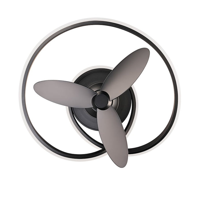 Modern Forms Fans Veloce 3-Blade Fandelier, Black-Black