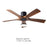 Modern Forms Aviator 1 Light 34W Flush Ceiling Fan